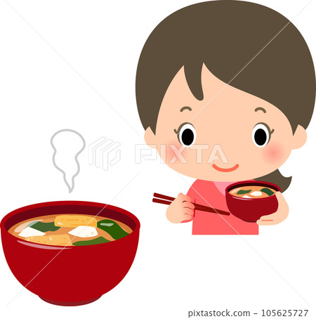 一個女人喝味噌湯 一個女人喝味噌湯 105625727