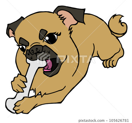 小鹿小狗喜歡吃骨頭 小鹿小狗喜歡吃骨頭 105626781