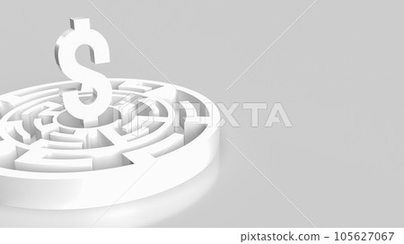 The dollar symbol in maze for business concept 3d rendering The dollar symbol in maze for business concept 3d rendering 105627067