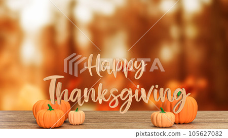 The pumpkin for Thanksgiving day concept 3d rendering 105627082