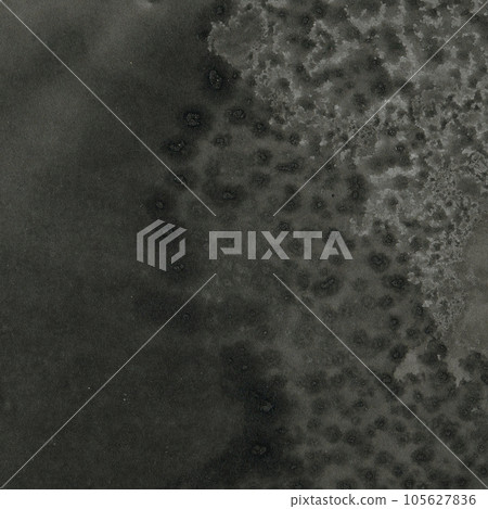 Hand Drawn Background with Watercolor Black and White Splashes. 105627836