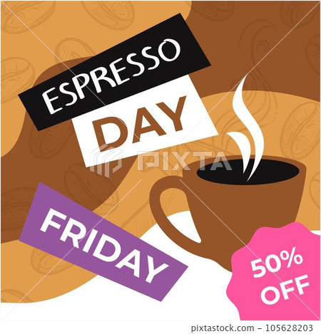 Espresso day, friday sale 50 percent off price 105628203