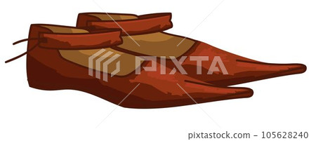 Ancient clothes and accessories, boots with straps Ancient clothes and accessories, boots with straps 105628240