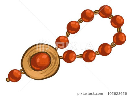 Ancient necklace, antique jewelry medieval decor 105628656