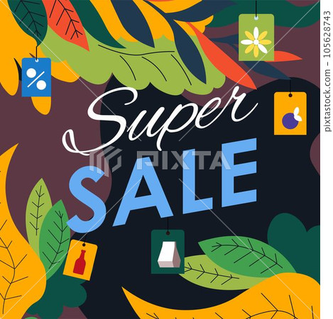 Super sale, discounts in shop or store, clearance 105628743