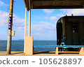 《Ehime Prefecture Shimonada Station》 Japan's closest station to the sea and local trains 105628897