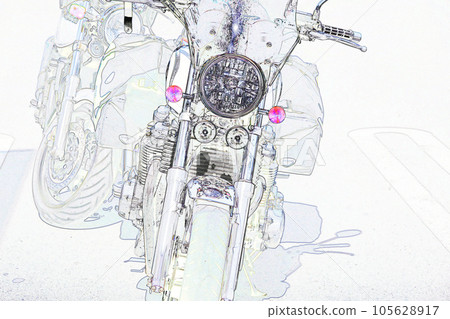 Pastel style "motorcycle touring" illustration image Pastel style "motorcycle touring" illustration image 105628917