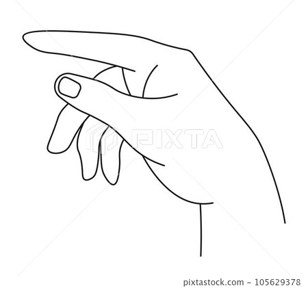 Hand with fingers, pointing and showing vector Hand with fingers, pointing and showing vector 105629378