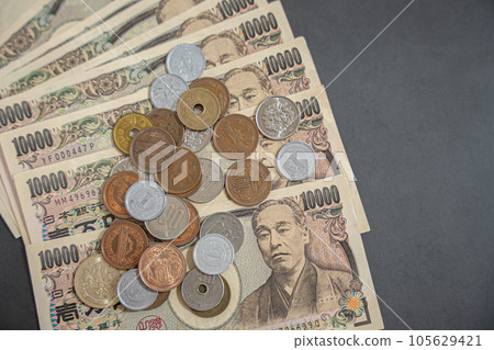 money cash bill household account book 105629421