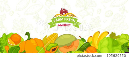 Organic market with natural products and food 105629550