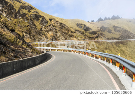 Road view of Hehuanshan Forest Recreation Area in Nantou, Taiwan. Taroko National Park is one of Taiwan's most popular tourist attractions. Road view of Hehuanshan Forest Recreation Area in Nantou, Taiwan. Taroko National Park is one of Taiwan's most popular tourist attractions. 105630606