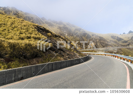 Road view of Hehuanshan Forest Recreation Area in Nantou, Taiwan. Taroko National Park is one of Taiwan's most popular tourist attractions. Road view of Hehuanshan Forest Recreation Area in Nantou, Taiwan. Taroko National Park is one of Taiwan's most popular tourist attractions. 105630608
