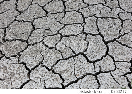 乾旱缺水的形象(龜裂的稻田) 乾旱缺水的形象(龜裂的稻田) 105632171