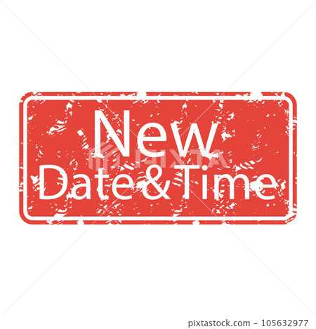 New date and time rubber stamp to postponed event 105632977