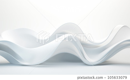 Light White Background with Smooth Wavy Lines 105633079