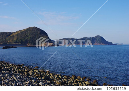 德島縣阿南市,俯瞰蒲田岬、舞子島和青島 德島縣阿南市,俯瞰蒲田岬、舞子島和青島 105633519