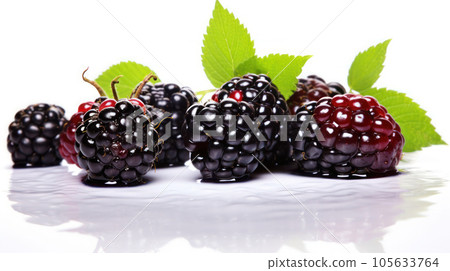 blackberry fresh water splashing on the isolated background 105633764