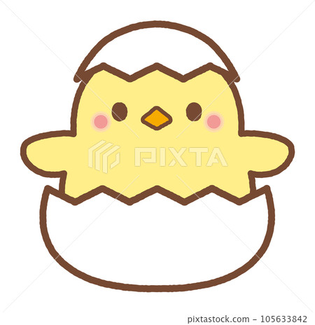 Chick illustration hatching 105633842