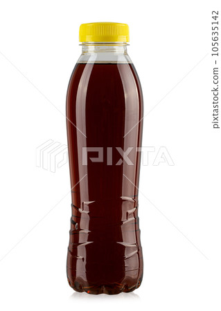 Bottle of ice tea isolated on white background. 105635142