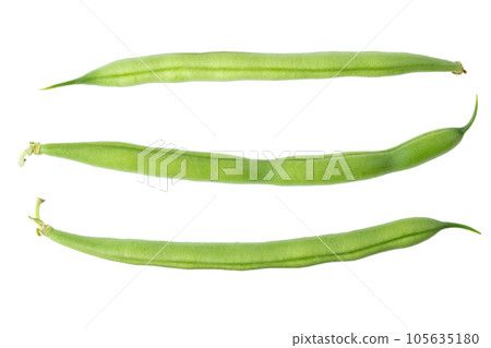 Green beans  isolated in white background. Healthy food. Black Eyed Peas.  105635180