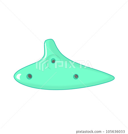 The back side of the light blue ocarina The back side of the light blue ocarina 105636033