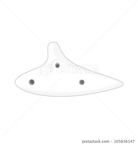 back side of white ocarina back side of white ocarina 105636147