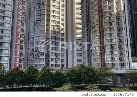 Aug 3 2023 Hoi Ying Estate is a public housing estate, hk Aug 3 2023 Hoi Ying Estate is a public housing estate, hk 105637176