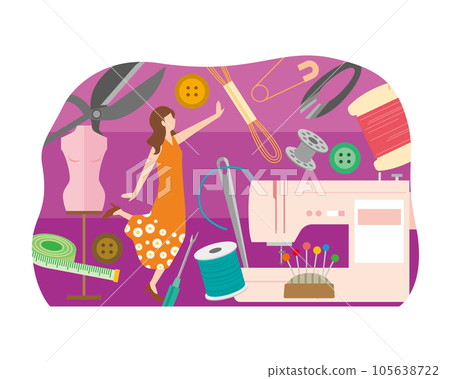 手工藝品和服裝的圖像插圖 105638722