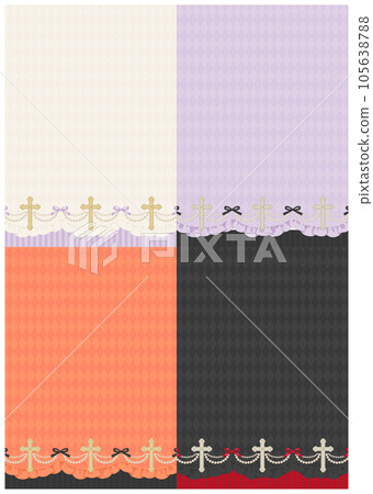 Halloween cross frame set (vertical) Halloween cross frame set (vertical) 105638788
