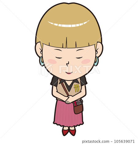 鞠躬的女理髮師 105639071