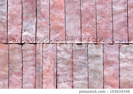 Red rusty wall metal texture. 105639346