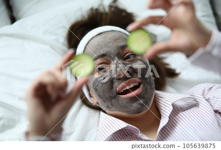Attractive lady resting and relaxing Attractive lady resting and relaxing 105639875