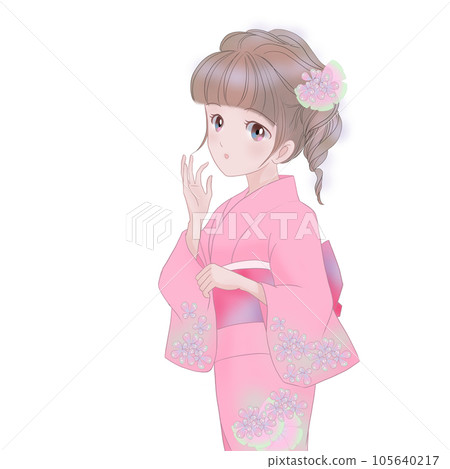 girl in yukata girl in yukata 105640217