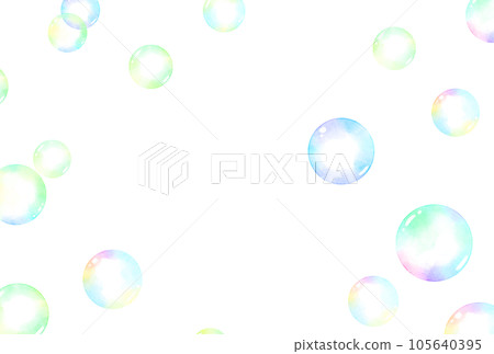 背景材料_水彩_肥皂泡 背景材料_水彩_肥皂泡 105640395