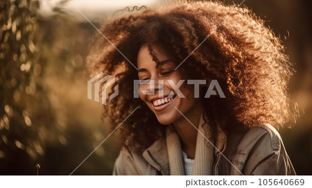 非洲頭髮的黑人女性(生成 AI) 非洲頭髮的黑人女性(生成 AI) 105640669