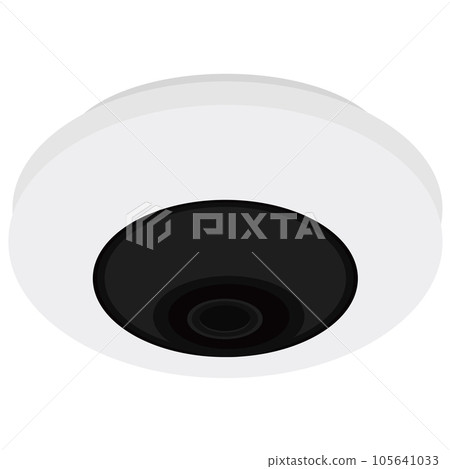 Omnidirectional security camera illustration material vector Omnidirectional security camera illustration material vector 105641033