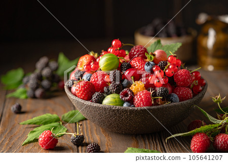 Various fresh berries 105641207