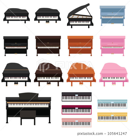 鋼琴插畫素材集矢量 鋼琴插畫素材集矢量 105641247