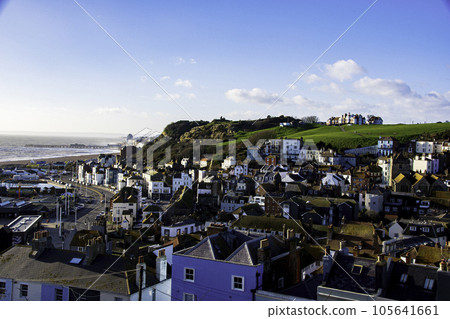 Landscape of Hastings, a port town in England Landscape of Hastings, a port town in England 105641661