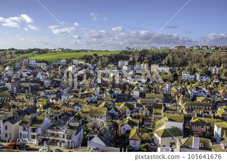 Landscape of Hastings, a port town in England Landscape of Hastings, a port town in England 105641676