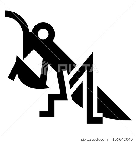 代表昆蟲、螳螂的填充風格圖標 105642049