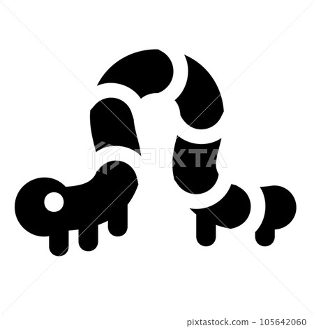 代表蟲子、毛毛蟲的填充風格圖標 代表蟲子、毛毛蟲的填充風格圖標 105642060