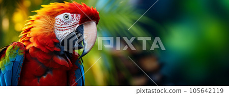 Amazon red macaw parrot Amazon red macaw parrot 105642119