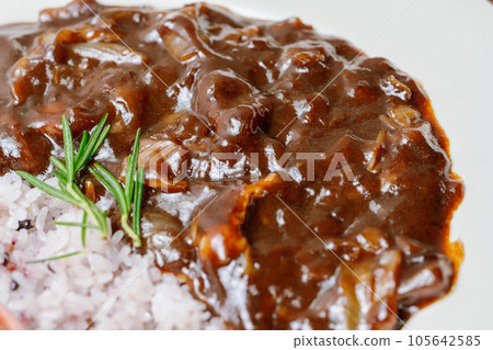 jjajang bap, rice with black bean sauce jjajang bap, rice with black bean sauce 105642585