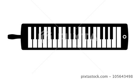 keyboard harmonica silhouette keyboard harmonica silhouette 105643498
