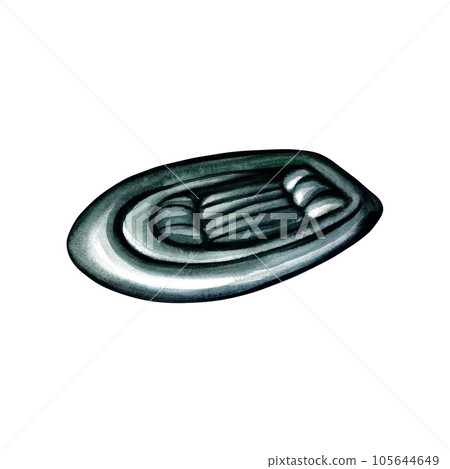 Inflatable boat. For fishing and tourism. Isolate on white background. Watercolor illustration. For designer fishing Inflatable boat. For fishing and tourism. Isolate on white background. Watercolor illustration. For designer fishing 105644649