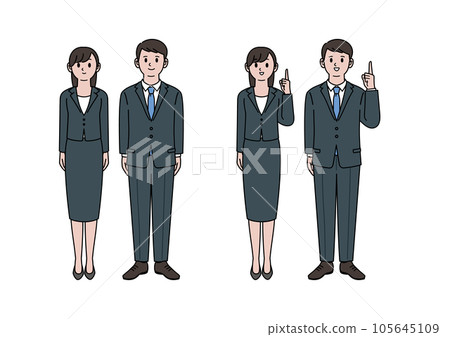 Male and female business people Male and female business people 105645109