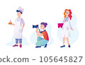 set of doctor and  cook photographer 105645827