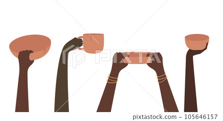 Starving people. Poverty stricken starving famine hands. Illustration of Starving People Asking for Food Starving people. Poverty stricken starving famine hands. Illustration of Starving People Asking for Food 105646157