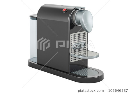 Coffee Pod Machine, 3D rendering isolated on white background Coffee Pod Machine, 3D rendering isolated on white background 105646387